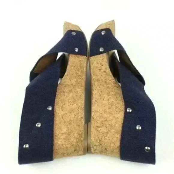 New Lucky Brand Platforms Size 10 40 Miller2 Navy - Picture 6 of 9